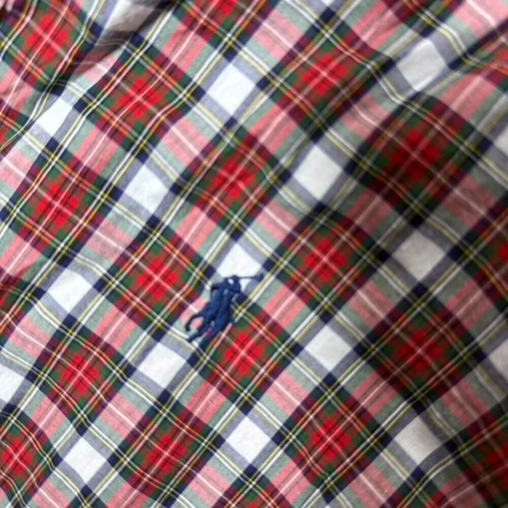 Polo Ralph Lauren Men's Classic Fit Plaid Cotton Shirt XXL